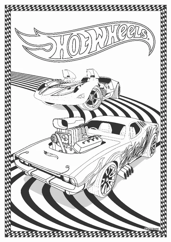 Hot Wheels Colouring Sheet 3